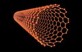 Carbon nanotube, 3D illustration