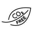 Carbon neutral. CO2 recycling icon. Carbon neutrality footprint. CO2 free eco symbol. No air atmosphere pollution Royalty Free Stock Photo