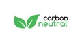 Carbon neutral icon logo. CO2 energy monoxide carbon ecology background label concept. Royalty Free Stock Photo