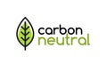 Carbon neutral icon logo. CO2 energy monoxide carbon ecology background label concept.