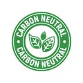 Carbon neutral icon stamp. CO2 energy monoxide carbon ecology background label concept Royalty Free Stock Photo