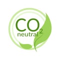 Carbon neutral icon stamp Royalty Free Stock Photo