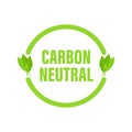 Carbon neutral logo, great design for any purposes. Carbon neutral. Vector icon. Transport logo. Planet earth.