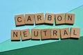 Carbon Neutral, words as banner headline Royalty Free Stock Photo