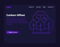 carbon offset banner, website design Royalty Free Stock Photo