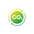 carbon offset and co2 gas reduction icon