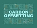 Carbon offset word concepts banner Royalty Free Stock Photo