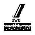 carbon peeling glyph icon vector illustration