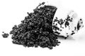 Carbon pellets of water filters Royalty Free Stock Photo