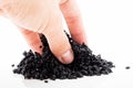 Carbon pellets of water filters Royalty Free Stock Photo