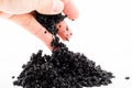 Carbon pellets of water filters Royalty Free Stock Photo