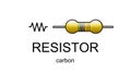 Carbon resistor icon and symbol Royalty Free Stock Photo