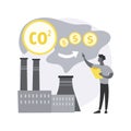 Carbon tax credit abstract concept vector illustration. Royalty Free Stock Photo