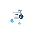 Carbon tax flat icon