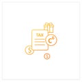 Carbon tax gradient icon