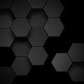 Carbon technology Hexagon abstract background with space for text