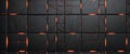 Carbon texture 3d tiles aligned. Abstract background wallpaper. Ascetic web banner. Generative AI