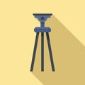 Carbon tripod icon flat vector. Smartphone photo stand Royalty Free Stock Photo