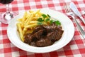 Carbonade flamande, flemish stew, belgian cuisine Royalty Free Stock Photo