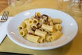 carbonara is Rigatoni alla carbonara is a specialty dish from lazio region and Roma sorround