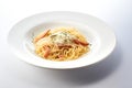 Carbonara Spagetti with Ham Royalty Free Stock Photo