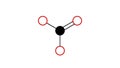 carbonate molecule, structural chemical formula, ball-and-stick model, isolated image salt of carbonic acid