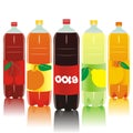 Carbonated drink bottles Royalty Free Stock Photo