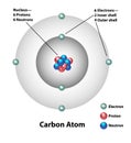Carbon Atom Molecular Structure Labels