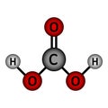 Carbonic acid molecule icon