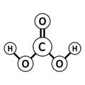 Carbonic acid molecule icon