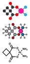 Carboplatin cancer chemotherapy drug molecule