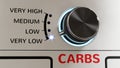 Carbs Knob set to Very Low