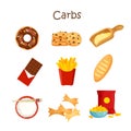 Carbs vector food icon in a trendy flat style.