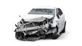 Carcass of crashed car, Car insurance concept Royalty Free Stock Photo