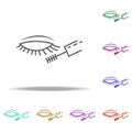 carcasses on eyelashes icon. Elements of Beauty, make up, cosmetics in multi color style icons. Simple icon for websites, web