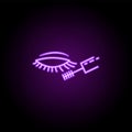 carcasses on eyelashes icon. Elements of Beauty, make up, cosmetics in neon style icons. Simple icon for websites, web design,