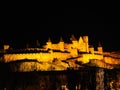 carcasson citadel lighted during night Royalty Free Stock Photo