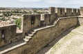 Carcasson fortificated castle is a UNESCO world heritage site Royalty Free Stock Photo