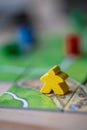 Carcassonne board game being played on a table top Royalty Free Stock Photo