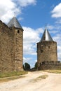 Carcassonne Castle Towers Royalty Free Stock Photo