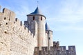 Carcassonne city with its towers and walls Royalty Free Stock Photo