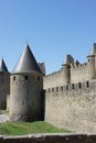Carcassonne Forteress and medieval castle Royalty Free Stock Photo