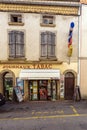 CARCASSONNE, FRANCE - APRIL 1, 2011: Vintage street shop with ma