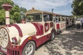 Carcassonne, France, June 25 2019: Tourist vehicle for tourists in the old Fort of Carcassonne