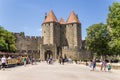 Carcassonne, France. Scenic Narbonne Gate, 1280. UNESCO list