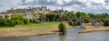 Carcassonne la cite medievale and pont vieux panoramic view