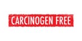 Carcinogen Free Stamp vector graphic, red color