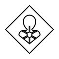 Carcinogen icon linear logo mark in black and white Royalty Free Stock Photo