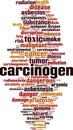 Carcinogen word cloud Royalty Free Stock Photo