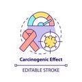 Carcinogenic effect concept icon